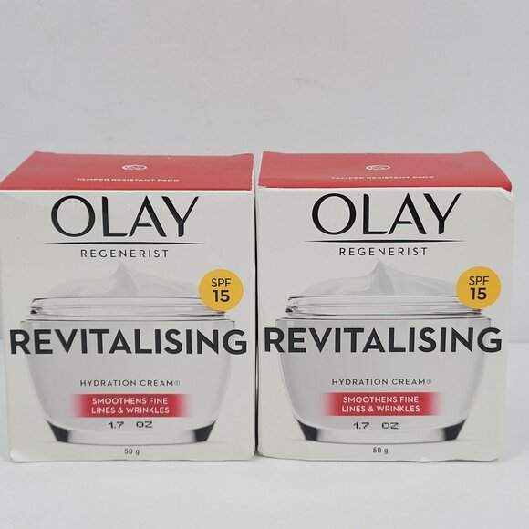 Olay Regenerist Revitalising Hydration Cream SPF 15 1.7 Oz Set of 2 NIB - Picture 1 of 5